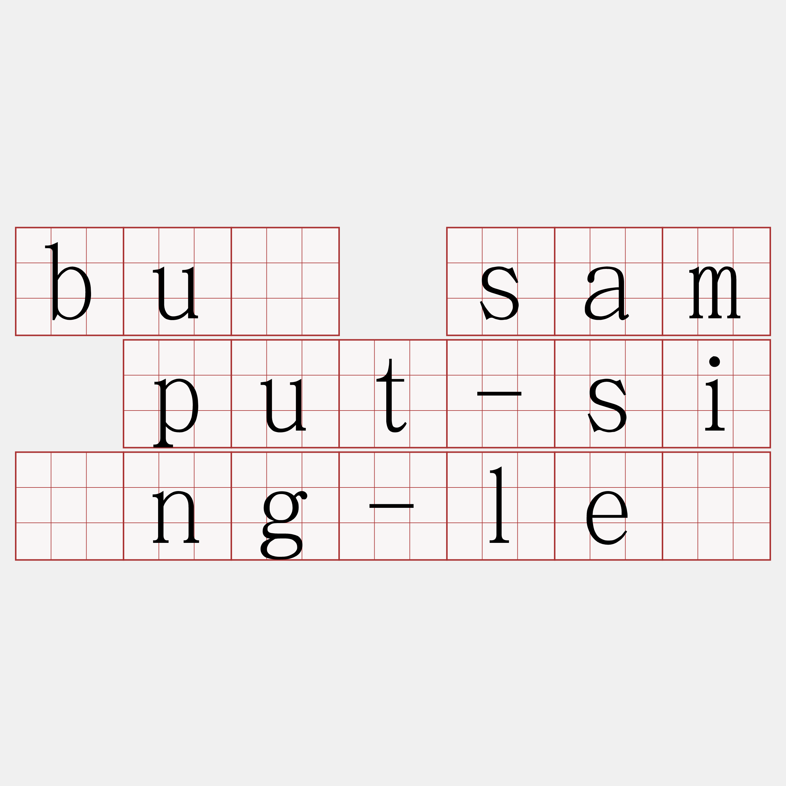 bû sam put-sîng-lé